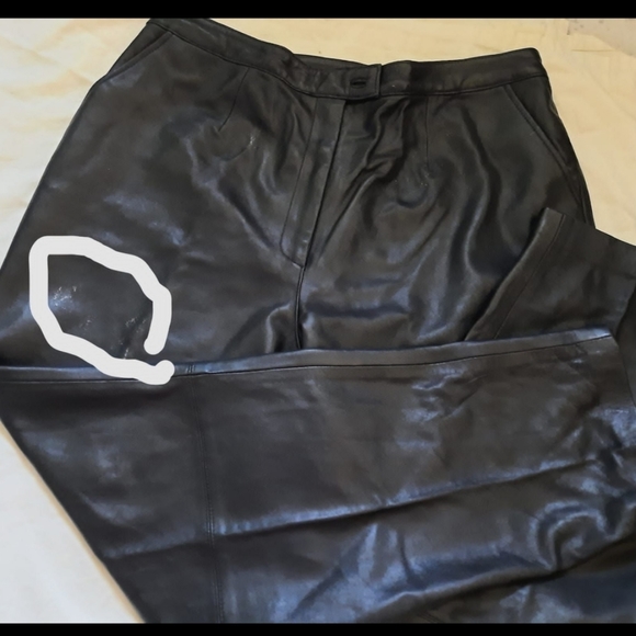 Black Leather Pant Size 18 - Picture 4 of 6